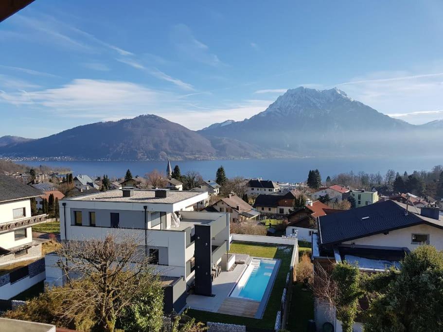 Dachwohnung Mit Seeblick Altmünster Exteriör bild